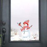 Vinilos Para Cristales Snowman Window Cling<br><div class="desc">Esta encantadora ventana de muñecos de nieve captura la esencia de la alegría del invierno. Cuenta con un simpático muñeco de nieve con la nariz de zanahoria, ojos de carbón y una colorida bufanda. La expresión alegre y los detalles caprichosos del muñeco de nieve traerán una sonrisa a los rostros...</div>