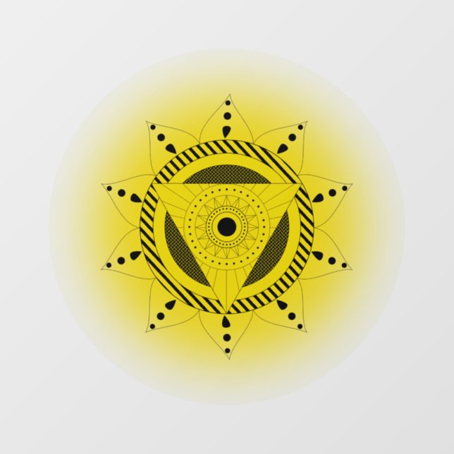Vinilos Para Cristales Solar Plexus Chakra (Hoja)