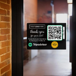 Vinilos Para Cristales Solicitud de revisión de TripAdvisor con logotipo