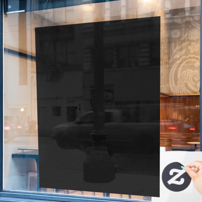 Vinilos Para Cristales Solid Black Partial Transparent Design (Ventana de cafetería)