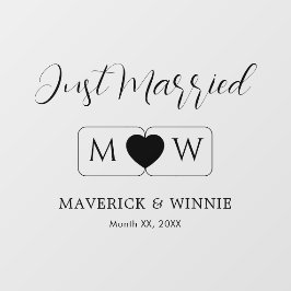 Vinilos Para Cristales Sólo casados con dos pares de llamadas de ventana