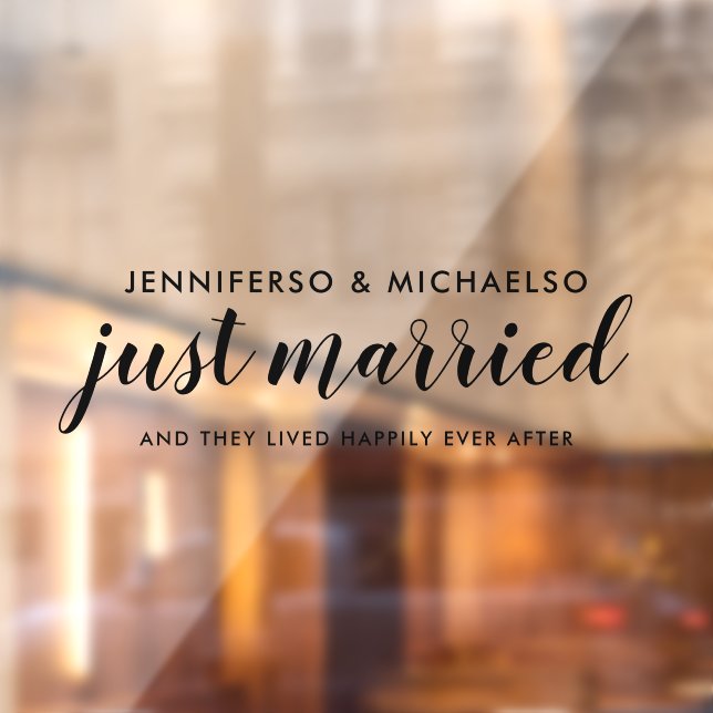 Vinilos Para Cristales Solo coche Boda casado (Hoja 2)