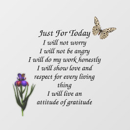 Vinilos Para Cristales Sólo para la flor de mariposa de hoy Inspiradora