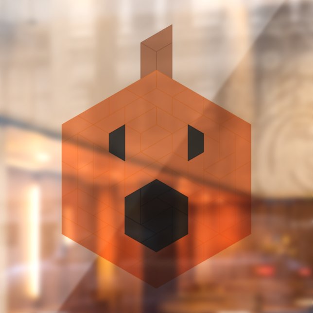 Vinilos Para Cristales Sorprendido mosaico trapezoide Jack-o-Lantern (Hoja 2)