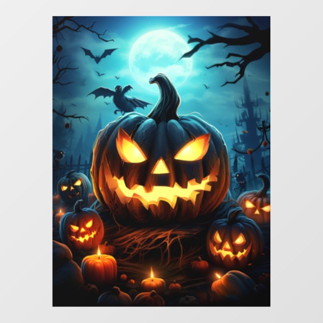 Vinilos Para Cristales Spooky Halloween Window Cling (Hoja)