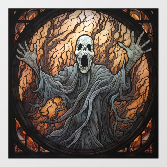 Vinilos Para Cristales Spooky Halloween Window Cling (Hoja)
