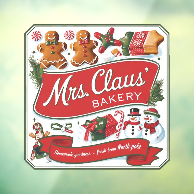 Vinilos Para Cristales Sra. Claus Navidades de panadería (Hoja 3)