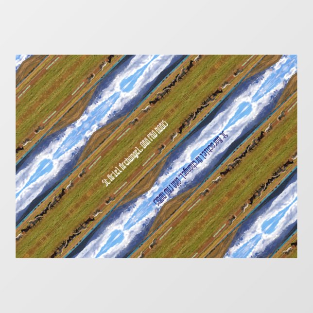 Vinilos Para Cristales St Ariel & St Barachiel Archangels Wild Horses (Hoja)