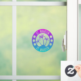 Vinilos Para Cristales St. Maarten Blue Gradient Sint Martin