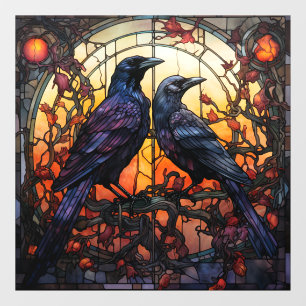 Vinilos Para Cristales StainGlass Ravens