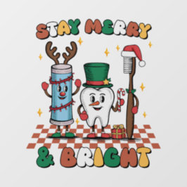 Vinilos Para Cristales Stay Merry & Bright Dental
