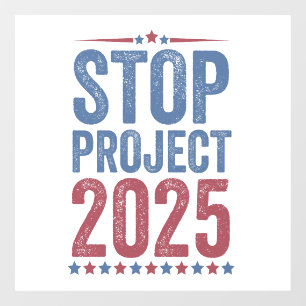 Vinilos Para Cristales Stop Project 2025 Patrocinio estadounidense Trump 