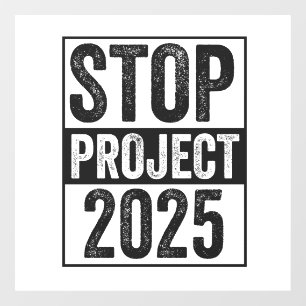 Vinilos Para Cristales Stop Project 2025 Patrocinio estadounidense Trump