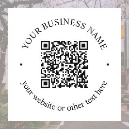 Vinilos Para Cristales Su código QR cargado más texto circular editable