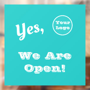 Vinilos Para Cristales Su logotipo de correo directo Estamos abiertos