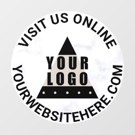 Vinilos Para Cristales Su Mármol de logotipos redondeados a su tienda de