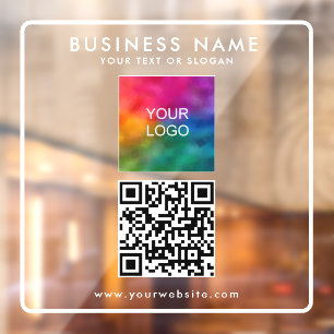 Vinilos Para Cristales Subir código QR personalizado con logotipo de su e