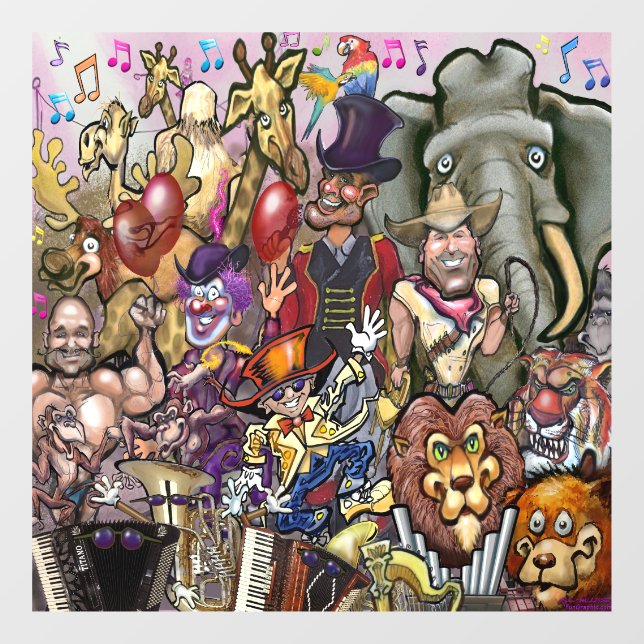 Vinilos Para Cristales Sueño de Circo (Hoja)