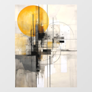 Vinilos Para Cristales Sunburst in Black and Gold