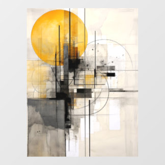 Vinilos Para Cristales Sunburst in Black and Gold