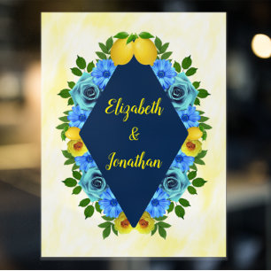 Vinilos Para Cristales Sunny Lemon Floral Boda