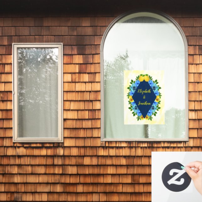 Vinilos Para Cristales Sunny Lemon Floral Boda (Ventana de inicio)