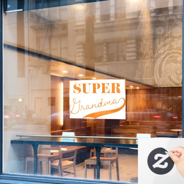 Vinilos Para Cristales Super Abuela (Ventana de cafetería)