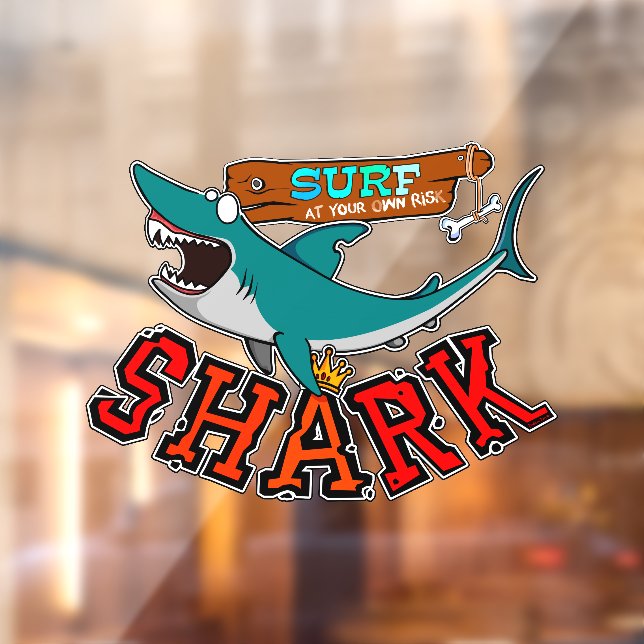Vinilos Para Cristales Surf with the shark (Hoja 2)