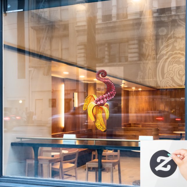 Vinilos Para Cristales Swirly Mutant-Banana (Ventana de cafetería)