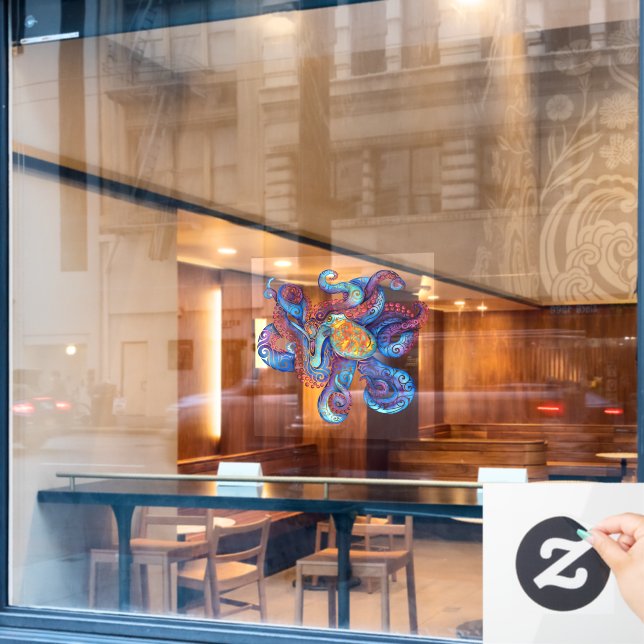 Vinilos Para Cristales Swirly Octopus (Ventana de cafetería)
