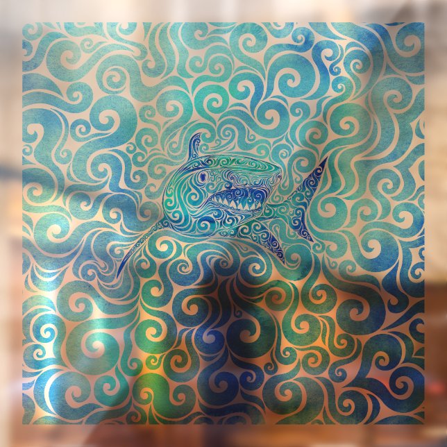 Vinilos Para Cristales Swirly Shark (Hoja 2)