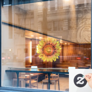 Vinilos Para Cristales Swirly Sunflower
