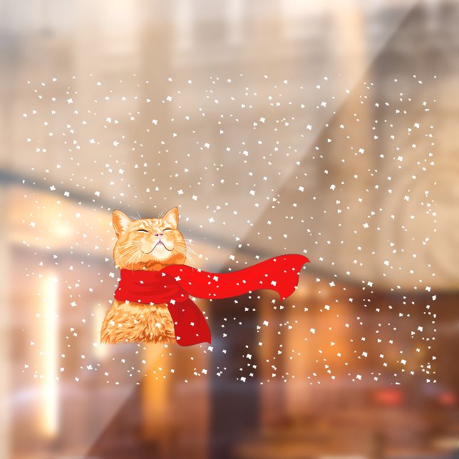 Vinilos Para Cristales Tabby ama Nieve (Hoja 2)