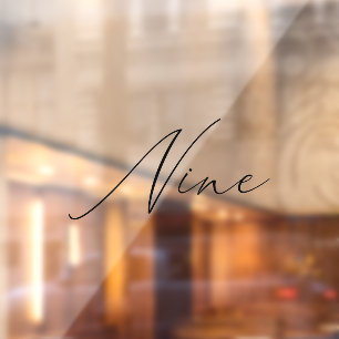 Vinilos Para Cristales Tabla de caligrafía minimalista Nueve números de t