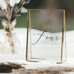 Vinilos Para Cristales Tabla de caligrafía minimalista Número de tabla cu<br><div class="desc">Este sofisticado diseño presenta una caligrafía elegante,  que ofrece una moda y un estilo contemporáneo. Adherirlo sin esfuerzo al vidrio o a cualquier superficie lisa para una solución de numeración de mesas sin complicaciones. Personalice su evento con este elegante y versátil cierre de ventanas.</div>