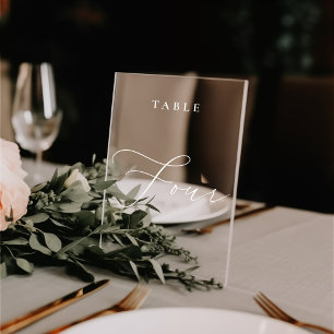 Vinilos Para Cristales Tabla de caligrafía moderna Número de tabla cuatro