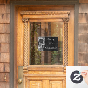 Vinilos Para Cristales Tatuaje blanco gótico de media altura cerrado