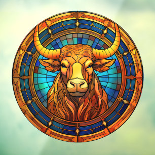 Vinilos Para Cristales Tauro Signo Zodiacal Vidrio Pintado Ventana Adhesi