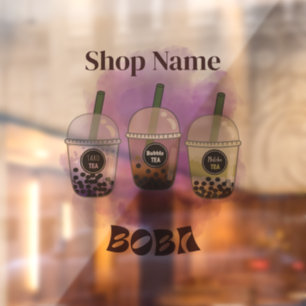 Vinilos Para Cristales Té Boba , Té de leche de burbuja