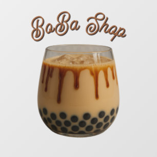 Vinilos Para Cristales Té de burbujas lindo, té de boba