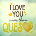 Vinilos Para Cristales Te Quiero Más Que Queso<br><div class="desc">¡Fuertes palabras para cualquier texano porque nuestro amor por la queso es legendario! Diseño marrón y amarillo con letras un poco angustiadas. O de queso es una tortilla con forma de corazón que gotea con queso. Productos a juego disponibles.</div>