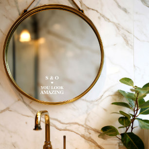 Vinilos Para Cristales Te Ves Increíble Espejo de Baño de Boda Elegante