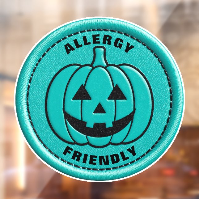 Vinilos Para Cristales Teal Pumpkin Allergy Friendly Non Food Treat Alert (Hoja 2)