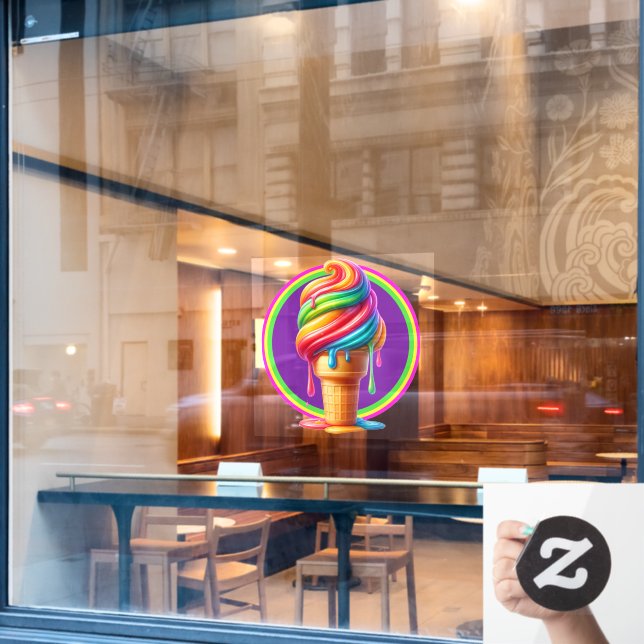 Vinilos Para Cristales Tema de Helado - ¡Tan Delicioso! (Ventana de cafetería)