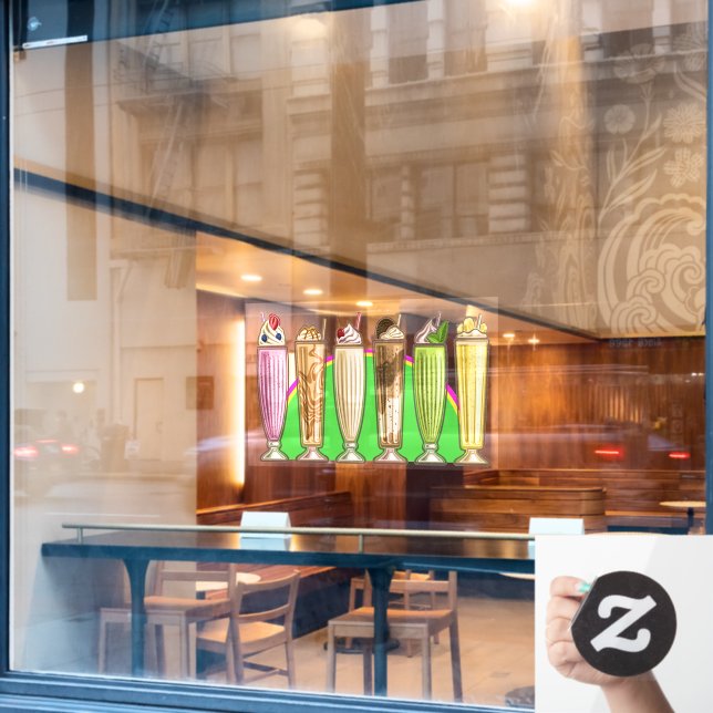 Vinilos Para Cristales Tema del Crema de Hielo - ¡Qué delicioso! (Ventana de cafetería)