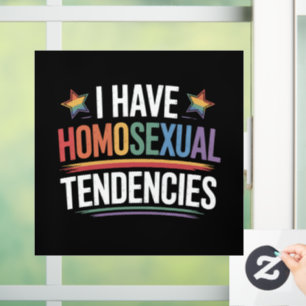 Vinilos Para Cristales Tengo Tendencias Homosexuales Orgullo LGBTQ Arcoír