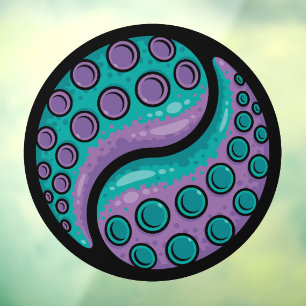Vinilos Para Cristales Tentacle Yin Yang