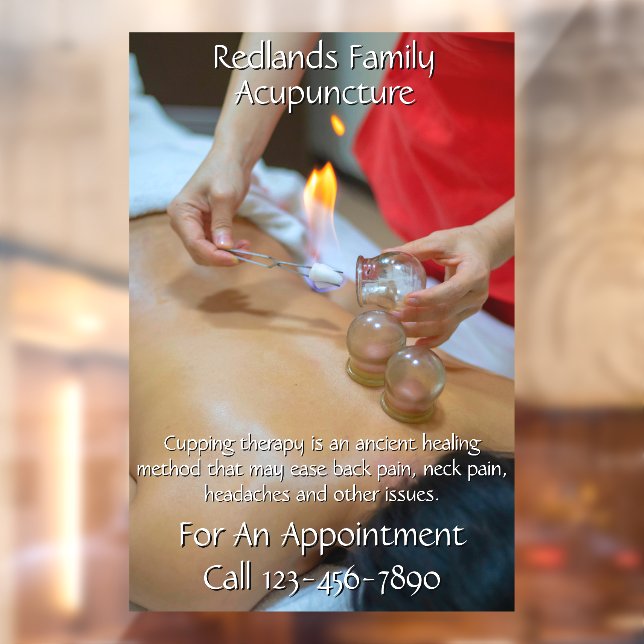 Vinilos Para Cristales Terapia de acupuntura personalizar 2 (Hoja 2)