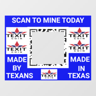 Vinilos Para Cristales TeXit Coin Cobalt QR Code con el logo de TeXit Coi