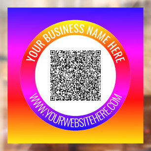 Vinilos Para Cristales Texto de Código QR Personalizado Promoción Comerci